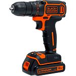 Дрель-шуруповерт Black+Decker BDCDC18KB 18V 2x1.5Ah