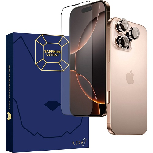 Захисне скло iLera Premium Sapphire Ultra + Corning Glass для Apple iPhone 16 Pro Max (iLPrSap16ProMX) - придбати в Дніпрі, Україні: ціна, характеристики | інтернет-магазин TOUCH