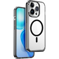 Чехол WiWU Magnetic Crystal Case для Apple iPhone 15 Pro Transparent/Black