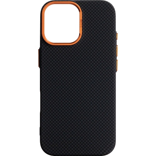 Чохол ArmorStandart LikeCarbon2 SE MagCase для Apple iPhone 17 Kevlar Black Orange (ARM89163) - придбати в Дніпрі, Україні: ціна, характеристики | інтернет-магазин TOUCH