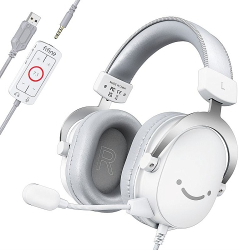 Игровые наушники Fifine H9 7.1 White