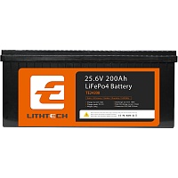 Аккумулятор Lithtech LiFePO4 24V (25.6V/200Ah/5120Wh) (TE24200B)