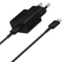 Сетевое зарядное устройство Samsung 15W PD + Cable USB-C to USB-C Black (EP-T1510XBEGEU)