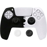 Чехол на геймпад Silicone Case для Sony DualSense Black/White Чехол на геймпад Silicone Case для Sony DualSense Black/White