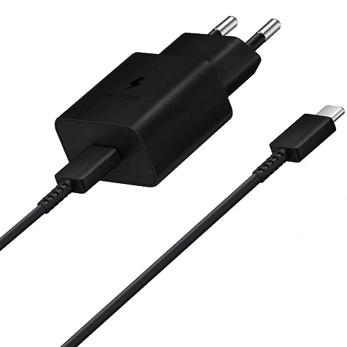 Мережевий зарядний пристрій Samsung 15W PD + Cable USB-C to USB-C Black (EP-T1510XBEGEU) - придбати в Дніпрі, Україні: ціна, характеристики | інтернет-магазин TOUCH