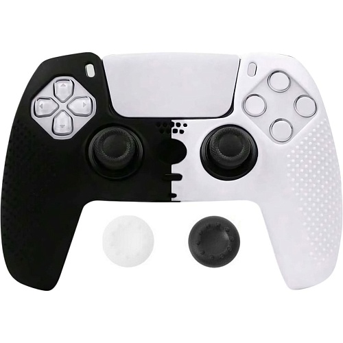 Чохол на геймпад Silicone Case для Sony DualSense Black/White - придбати в Дніпрі, Україні: ціна, характеристики | інтернет-магазин TOUCH Чохол на геймпад Silicone Case для Sony DualSense Black/White - придбати в Дніпрі, Україні: ціна, характеристики | інтернет-магазин TOUCH