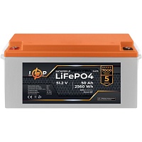 Аккумулятор LogicPower LiFePO4 Smart BT 48V (51.2V/50Ah/2560Wh) (BMS 80A/50А) (24479)