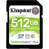 Карта пам'яті Kingston SDXC Canvas Select Plus 512GB Class 10 UHS-I U3 V30 (SDS2/512GB) - придбати в Дніпрі, Україні: ціна, характеристики | інтернет-магазин TOUCH Карта пам'яті Kingston SDXC Canvas Select Plus 512GB Class 10 UHS-I U3 V30 (SDS2/512GB) - придбати в Дніпрі, Україні: ціна, характеристики | інтернет-магазин TOUCH