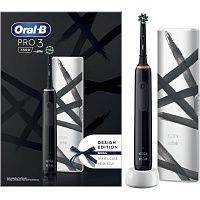 Электрическая зубная щетка Oral-B D505 PRO 3 3500 Cross Action Design Edition + Travel Case Black Электрическая зубная щетка Oral-B D505 PRO 3 3500 Cross Action Design Edition + Travel Case Black