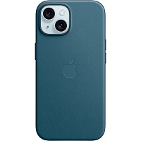Чехол FineWoven Case with MagSafe для iPhone 15 Pacific Blue AAA