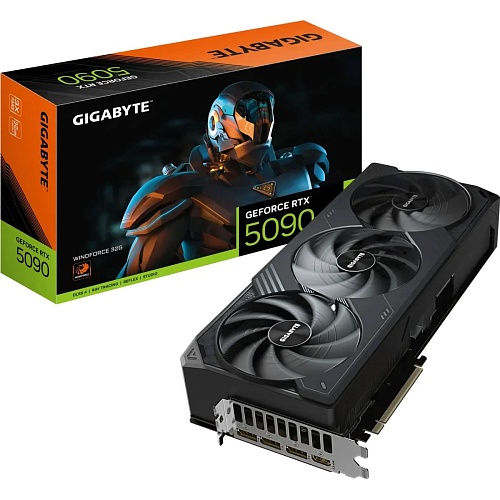 Видеокарта Gigabyte GeForce RTX 5090 Windforce 32GB (GV-N5090WF3-32GD) UA 