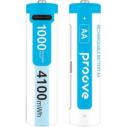 Акумуляторні батарейки Proove Type-C Compact Energy Pro АА 4100mAh 2шт White (RBCE40702002) - придбати в Дніпрі, Україні: ціна, характеристики | інтернет-магазин TOUCH