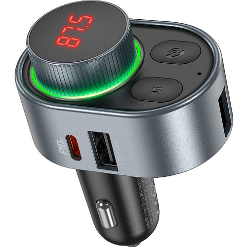 FM-трансмиттер Hoco E72 Alegria FM-transmitter Metal Grey