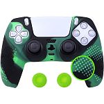 Чохол на геймпад Silicone Case для Sony DualSense Black/Green