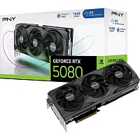 Видеокарта PNY GeForce RTX 5080 Triple Fan OC 16GB (VCG508016TFXPB1-O) EU