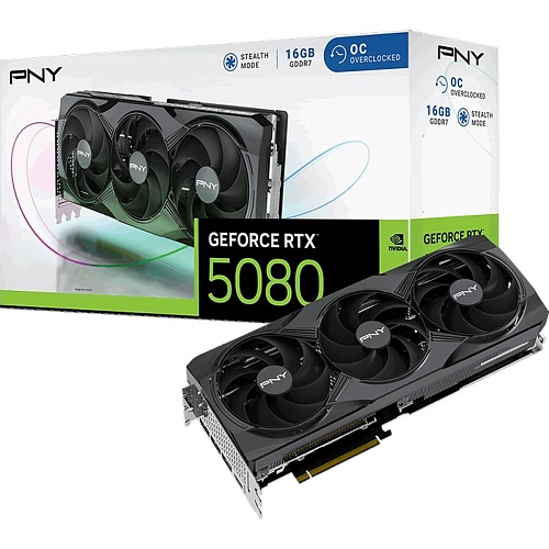 Відеокарта PNY GeForce RTX 5080 OC 16GB (VCG508016TFXPB1-O) EU - придбати в Дніпрі, Україні: ціна, характеристики | інтернет-магазин TOUCH