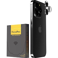 Защитное стекло на камеру iLera FocusPro Lens для Apple iPhone 16 Pro/16 Pro Max Black Titanium (iLFPBl16PR)