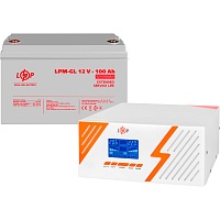 Источник бесперебойного питания (ИБП) LogicPower LPM-PSW-1500VA 12V + АКБ LPM-GL 12V - 100 Ah (29692)