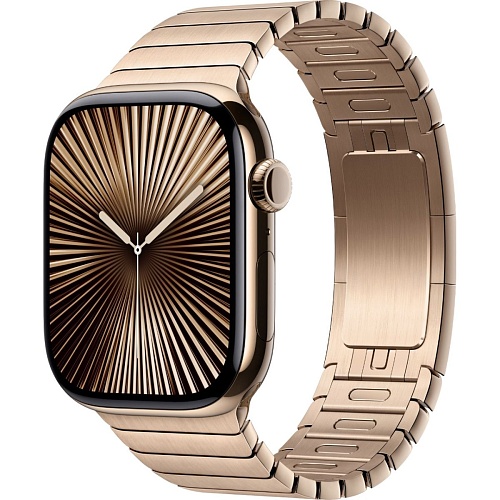 Смарт-часы Apple Watch Series 10 GPS + Cellular 46mm Gold Titanium Case with Gold Link Bracelet (MX183+MXMH3)
