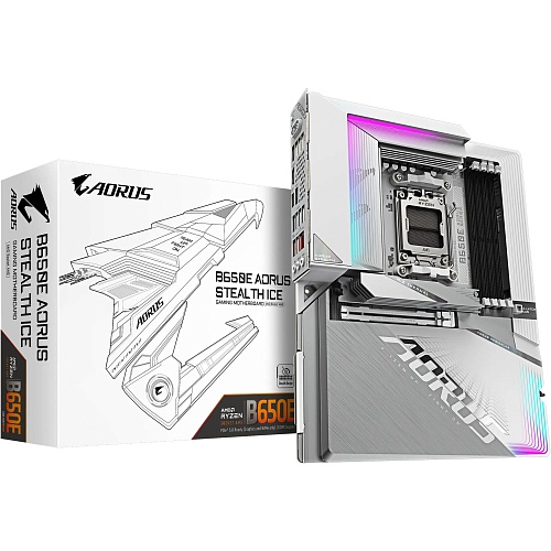 Материнська плата AORUS B650E Stealth Ice - придбати в Дніпрі, Україні: ціна, характеристики | інтернет-магазин TOUCH