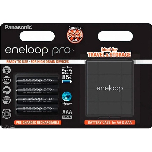 Аккумулятор Panasonic Eneloop Pro AAA 930mAh 4шт + кейс (BK-4HCDEC4BE)