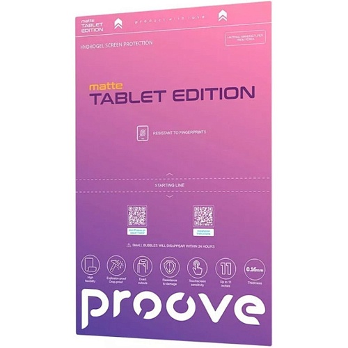 Гідрогелева захисна плівка Proove Hydrogel Screen Protection Tablet Edition Basic Size L Matte (GGTB21600110) - придбати в Дніпрі, Україні: ціна, характеристики | інтернет-магазин TOUCH