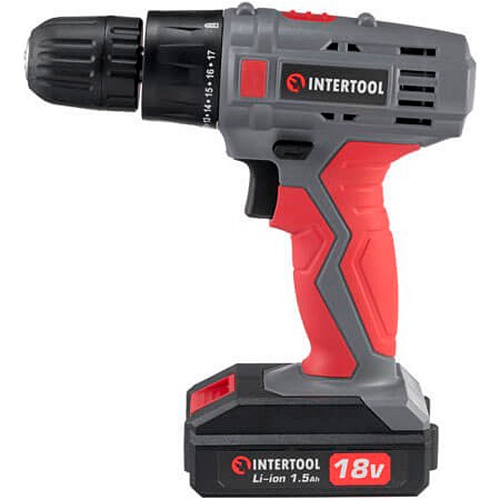 Дрель-шуруповерт Intertool DT-0315 18 V 1.5Ah