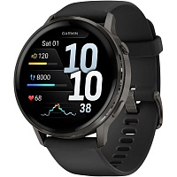 Смарт-годинник Garmin Venu 4 45mm Slate with Black Silicone Band (010-03014-00) - придбати в Дніпрі, Україні: ціна, характеристики | інтернет-магазин TOUCH