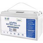 Акумулятор Volt Polska LiFePO4 LCD 12V (12.8V/100Ah/1280Wh) (6AKLI10L12)