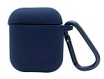 Чехол Silicone Case with carbine для Apple AirPods Midnight Blue