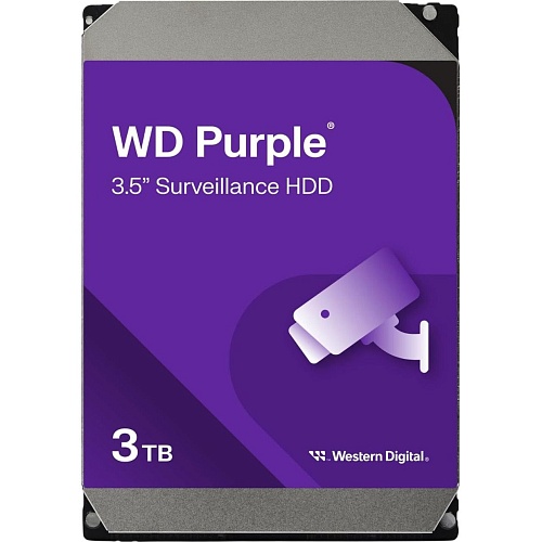 Жесткий диск 3.5" WD Purple 3TB SATA 256MB (WD33PURZ)