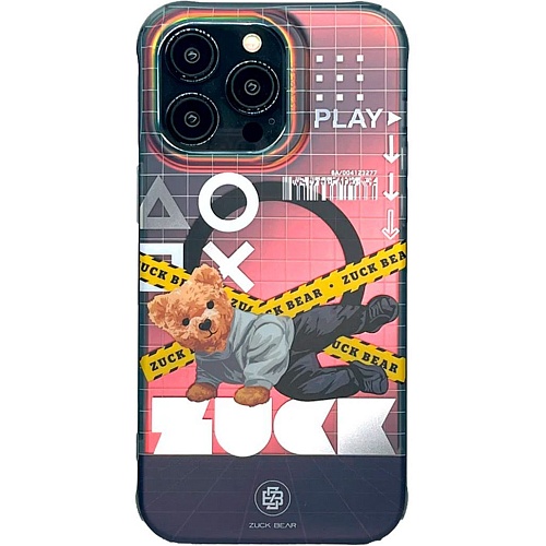 Чехол Zuck Bear New York Never Sleeps MagSafe Case для Apple iPhone 15 Pro Queens Spark