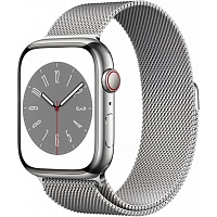 Смарт-часы Apple Watch Series 8 GPS + Cellular 45mm Silver Stainless Steel with Silver Milanese Loop (MNKG3/MNKJ3) Смарт-часы Apple Watch Series 8 GPS + Cellular 45mm Silver Stainless Steel with Silver Milanese Loop (MNKG3/MNKJ3)
