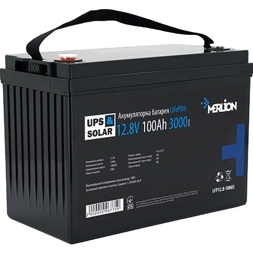 Аккумулятор Merlion LiFePO4 12V (12.8V/100Ah/1280Wh) (LFP12-100US)