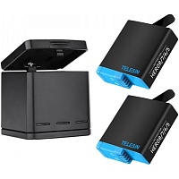 Зарядка Telesin GP-BNC-802 для GoPro 8/7/6/5 с двумя аккумуляторами Зарядка Telesin GP-BNC-802 для GoPro 8/7/6/5 с двумя аккумуляторами