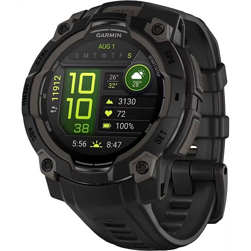 Смарт-часы Garmin Instinct 3 AMOLED 45mm Black with Black Band (010-02936-00) 