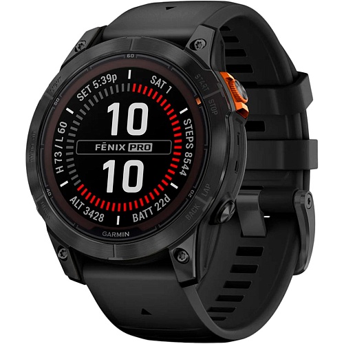 Смарт-часы Garmin Fenix 7 Pro Solar Edition Slate Gray with Black Band (010-02777-00)