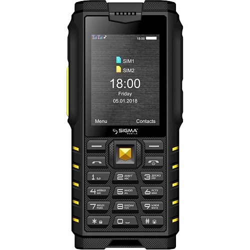 Мобільний телефон Sigma mobile X-treme DZ68 (Black-Yellow) UA-UCRF - придбати в Дніпрі, Україні: ціна, характеристики | інтернет-магазин TOUCH