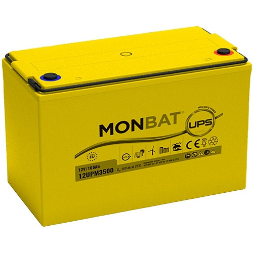 Акумулятор Monbat AGM 12V (12V/100Ah/1200Wh) (12UPM3500) - придбати в Дніпрі, Україні: ціна, характеристики | інтернет-магазин TOUCH