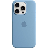 Чехол Apple Silicone Case with MagSafe для iPhone 15 Pro Winter Blue (MT1L3ZM/A)