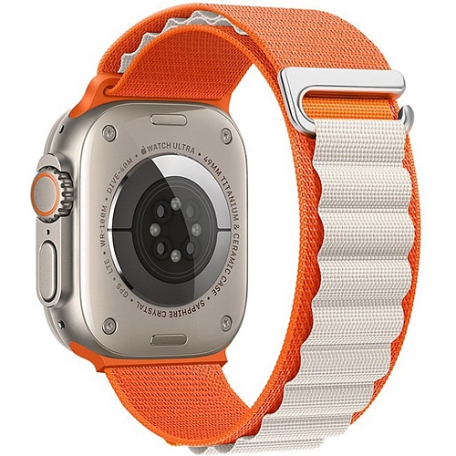 Ремешок Hoco WA20 Alpine Loop Nylon Strap для Apple Watch 42/44/45/46/49mm Starlight Orange