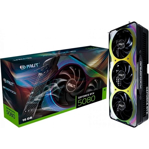 Видеокарта Palit GeForce RTX 5080 GameRock 16GB (NE75080019T2-GB2030G) EU