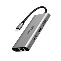 USB-хаб WiWU Alpha A11312H USB-C Hub 10-in-1 Type-C Docking Station USB-хаб WiWU Alpha A11312H USB-C Hub 10-in-1 Type-C Docking Station