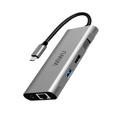 USB-хаб WiWU Alpha A11312H USB-C Hub 10-in-1 Type-C Docking Station