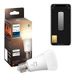 Розумна лампочка Philips Hue E27 White 1100лм 75Вт 9.5W ZigBee, Bluetooth, Apple HomeKit (929002469202)