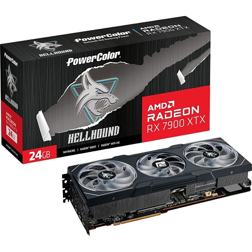 Видеокарта PowerColor Hellhound Radeon RX 7900 XTX 24GB (RX 7900 XTX 24G-L/OC) EU