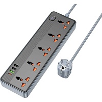 Сетевой фильтр Borofone BAC5A Lord Black (6941991111501)