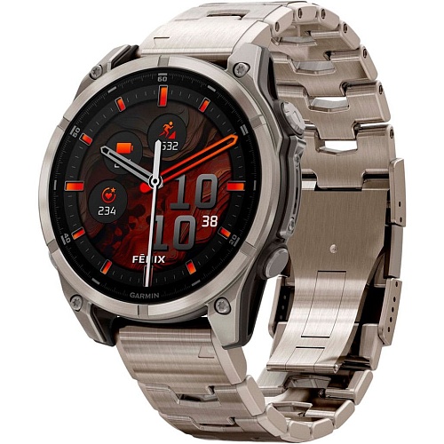 Смарт-годинник Garmin Fenix 8 AMOLED Sapphire 47mm Titanium with Vented Titanium Bracelet (010-02904-40) - придбати в Дніпрі, Україні: ціна, характеристики | інтернет-магазин TOUCH