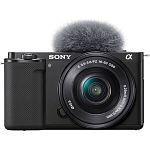 Беззеркальный фотоаппарат Sony ZV-E10 Kit 16-50mm f3.5-5.6 OSS Black (ILCZVE10LB.CEC)