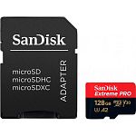 Карта памяти SanDisk microSDXC 128GB UHS-I Extreme Pro U3 V30 A2 + SD Adapter (SDSQXCD-128G-GN6MA)